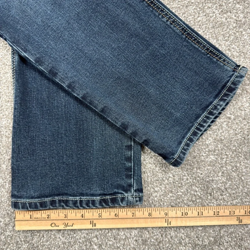 Rock & Republic Jeans Men's 33x32 Straight Stretch Blue Denim Embroidered